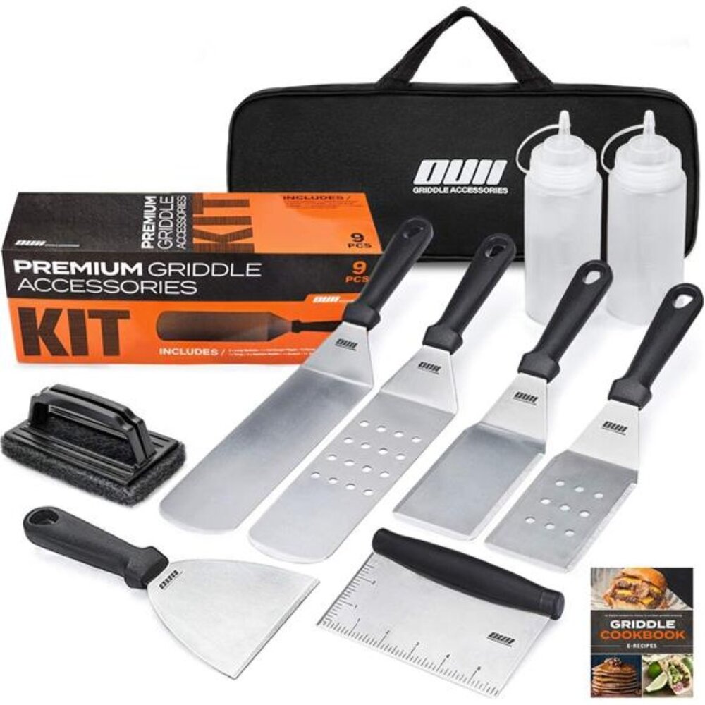 Flat Top Griddle Accessories for Blackstone and Camp Chef Griddle - 9 Pieces